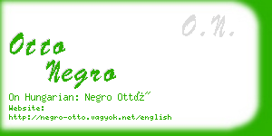 otto negro business card